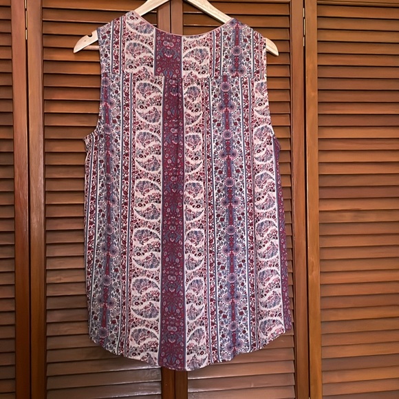 Modcloth paisley sleeveless top XL - Picture 2 of 3
